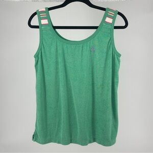 Vintage Goola Gong Mint Green Sleeveless Tank Top Terry Cloth‎ 70’s 80’s